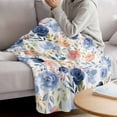 thumbnail image 3 of Colorful Flowers Blanket Soft Cozy Warm Throw Blanket for Couch, Plush Fuzzy Flannel Fleece Blankets for Sofa, Watercolor Botanical Farmhouse Floral Bed Blankets Lightweight Gifts for Women, 40"x60", 3 of 9