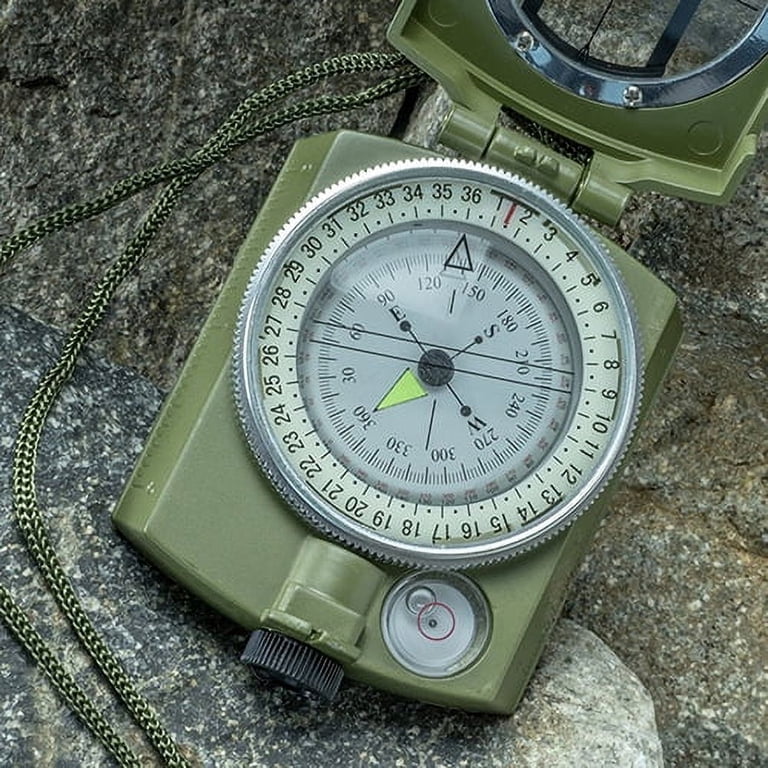 Cammenga CG27 Phosphorescent Lensatic Compass – Olive Drab, Northern Hemisphere, Waterproof, US Made