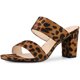 thumbnail image 1 of Sandalias Dedo Abierto Allegra K Mules Tacón de Bloque Mujer Leopardo 39, 1 of 6