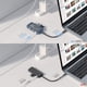 thumbnail image 4 of uni USB C Hub Adaptador multipuerto USB C Ethernet 8 en 1 4K HDMI 1Gbps Ethernet USB 3.0 Lector de tarjetas SD/MicroSD Hasta 100W PD Compatible con MacBook Pro iPad Pro Galaxy S24/S23 y más 0.7FT, 4 of 5