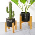 thumbnail image 5 of Wooden Shelf Rack Stand Plant Flower Pot Holder Wood Home Garden Display Tool, 5 of 9