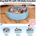 thumbnail image 2 of Dog Ball Pit with Balls Included, 31.5 Inch Foldable Dog Ball Pool for Small Dogs, with Bright Colors 100 Balls, Easy to Clean and Storage, Round Play Pits for Dogs Indoor and Outdoor Activities, 2 of 7