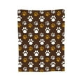 thumbnail image 7 of DouZhe Ultra-Soft Micro Fleece Lightweight Flannel Bed Blanket, Animal Paw Prints Cute Brown Print Cozy Warm Throw Blankets, 50"x40", 7 of 7