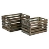 Aspire Home Accents Camden Wood Box Crates - Set of 2