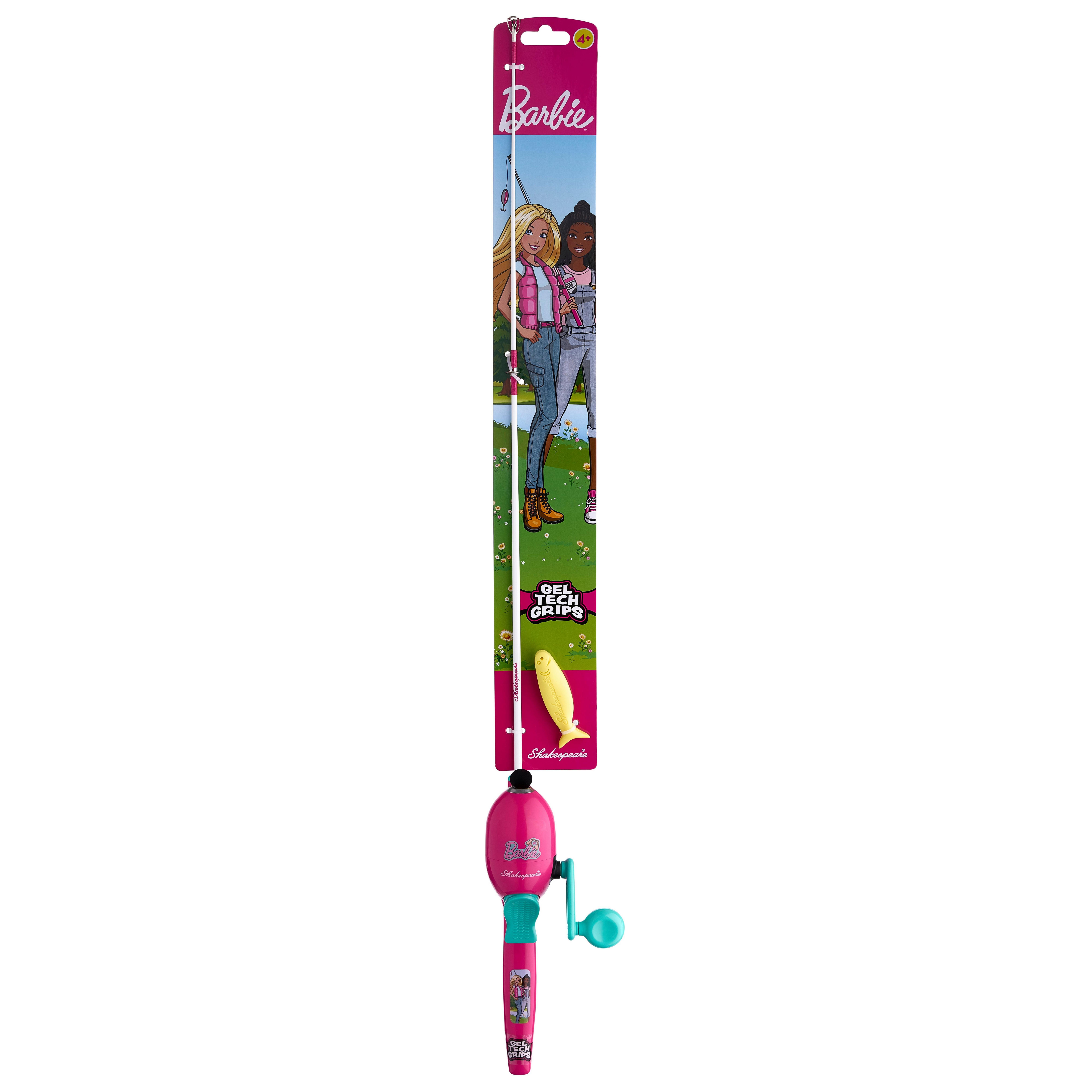 barbie kids fishing pole Shakespeare Mattel Barbie Spincast Fishing Combo, 2'6