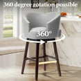 thumbnail image 5 of Pellebant Counter Height Bar Stools Set of 2 With Back and Footrest, Metal Frame,Dark Gray, 5 of 8
