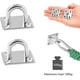 thumbnail image 3 of 8 Piezas （36 * 46 mm） Gancho para placa de ojo de almohadilla, Bucle de gancho de grapa de hardware marino de acero inoxidable, Ganchos de techo Gancho para columpio de hamaca, Accesorios de hardware para entrenamiento de yoga Rojo Verde, 3 of 5