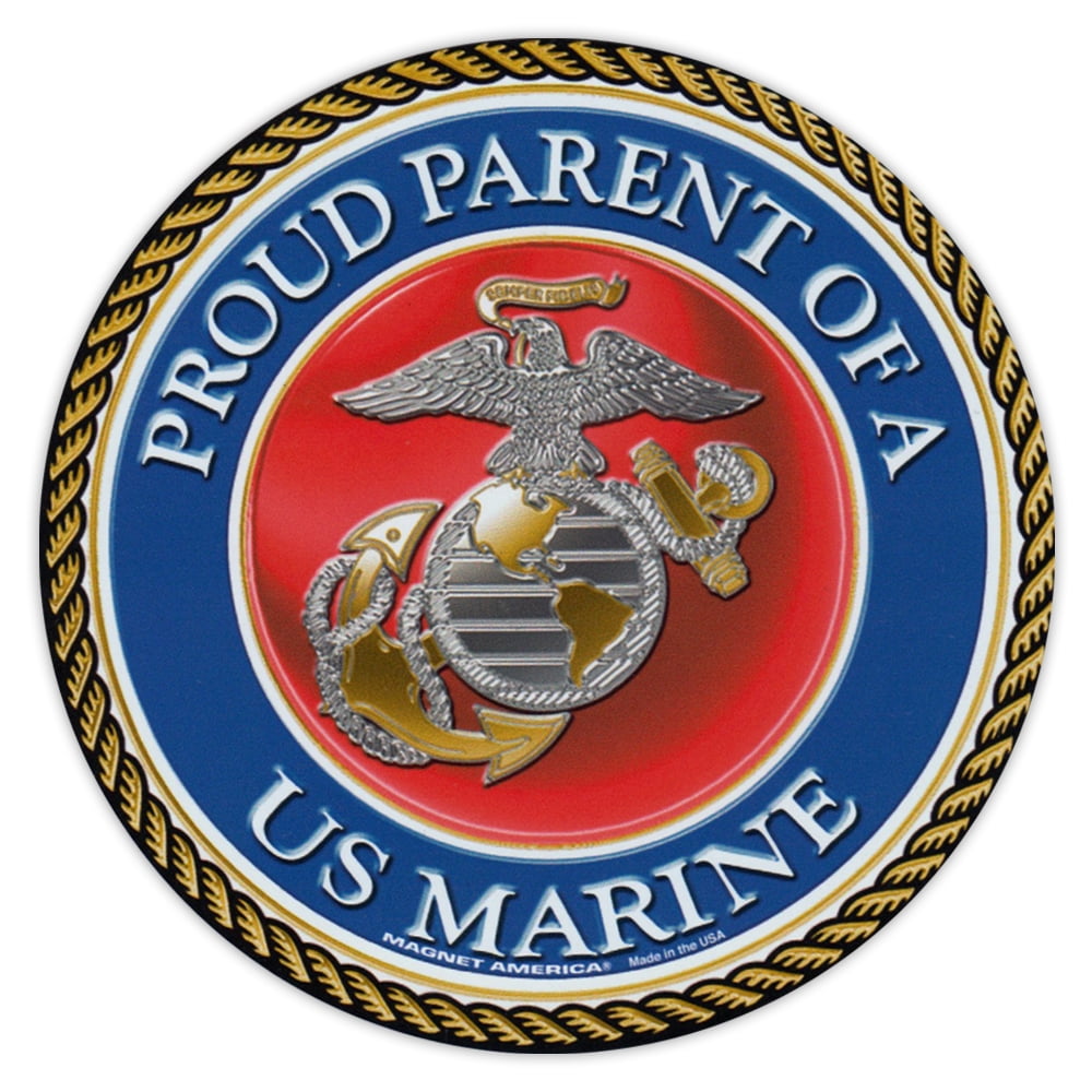 Round Magnet - Proud Parent of a Marine - USMC United States Marine ...