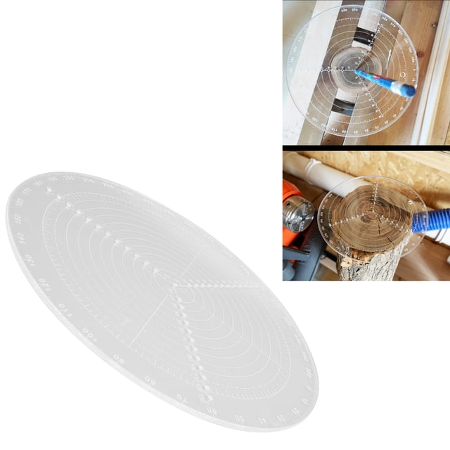Round Center Finder Woodworking Compass Circles Drawing Tool with Clear Scales, Suitable for Handicrafts, Hand Made DIY