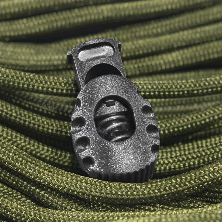 West Coast Paracord assortiti fermacorda – Testa di mucca, barile, tartaruga, Cube, Slider, orso, ruota e design – disponibile in singole, 5, 10 e 20 confezioni – nero, Slider, 20 Pack