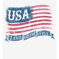 thumbnail image 2 of Americana USA Flag Land of the Free Men's White Crew Neck Short Sleeve Tee-3XL, 2 of 2