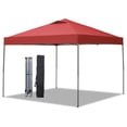 thumbnail image 2 of Outdoor Basic 10'x10' Pop up Canopy Tent with Adjustable Height, Outdoor Canopy with 4 Sandbags,for Events, Parties, Gatherings, Camping,Red., 2 of 8