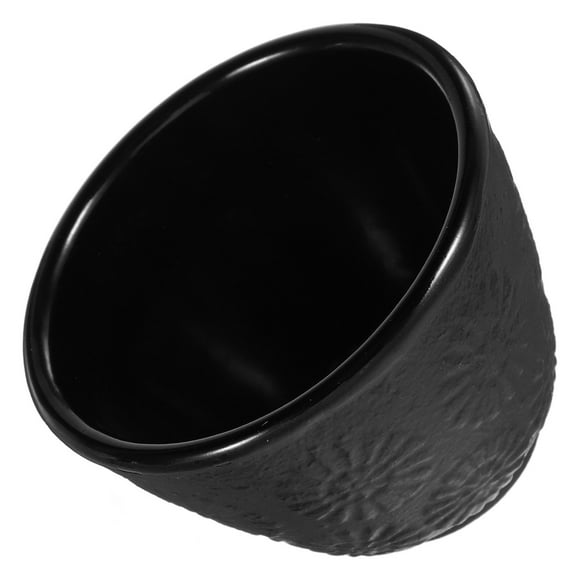 Mobutofu Black Cast Iron Tea Cup Japanese Vintage Design Sunflower Pattern for Asian Tea Ceremonies