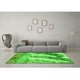 thumbnail image 3 of Ahgly Company Indoor Round Abstract Green Modern Area Rugs, 8' Round, 3 of 4