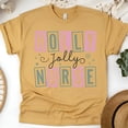 thumbnail image 1 of Holly Jolly T-Shirt Graphique Infirmière avec Design Lettre Amusant, Or, Taille 2TG, 1 of 6