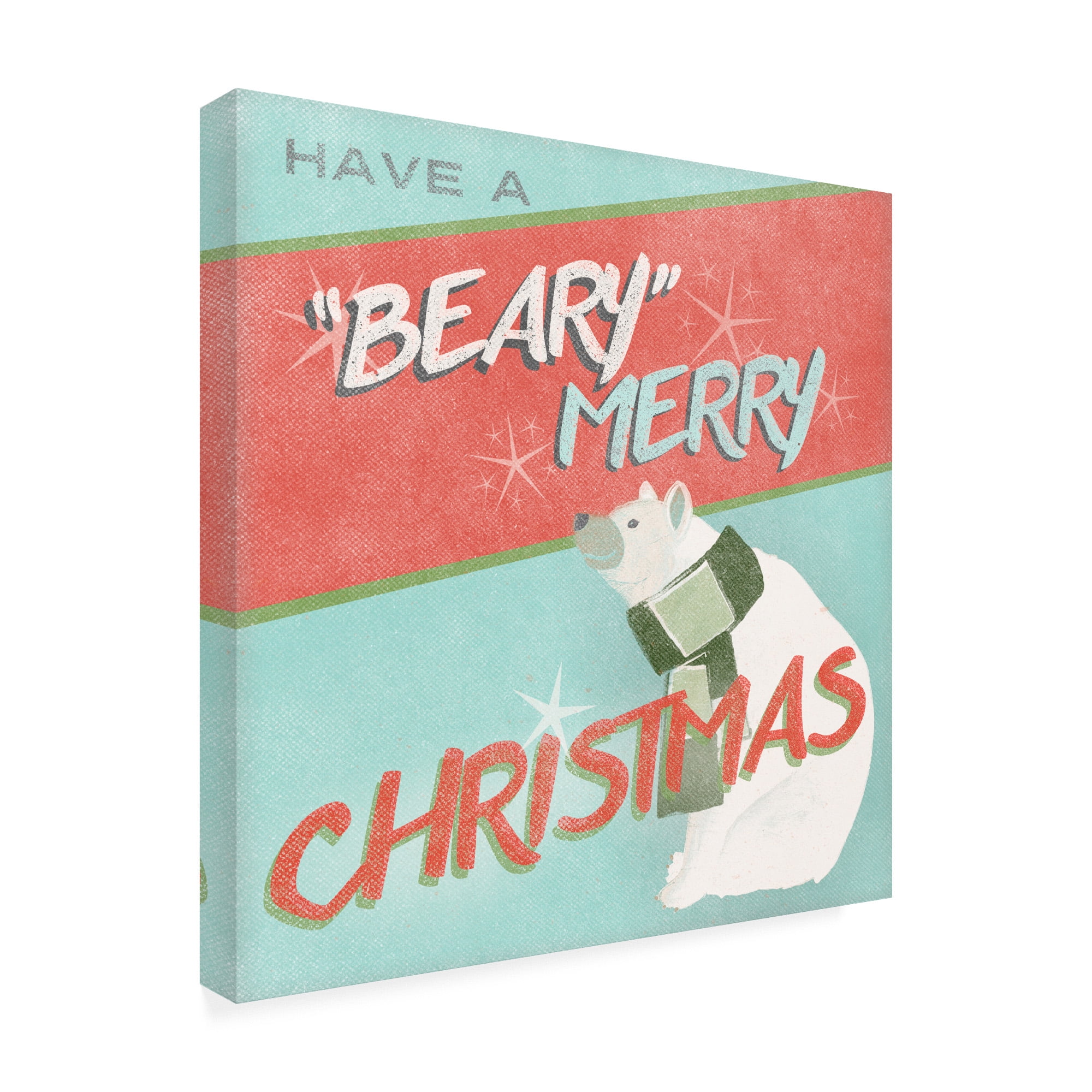Trademark Fine Art 'Retro Christmas II' Canvas Art by June Erica Vess