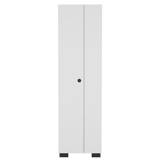 Wooden Cabinets, Broom Cabinet Lucin, Garage, White, White Living Room Cabinets,Particle Board Cabinets With Doors, Furniture Primary Living Space Cabinets