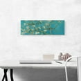 thumbnail image 2 of ARTCANVAS Branches with Almond Blossom - Teal Panoramic Canvas Art Print by Vincent Van Gogh - Size: 36" x 12" (0.75" Deep), 2 of 9