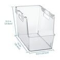 thumbnail image 4 of Mainstays Small Clear Plastic Stackable Bin for Closet with White Latches, 4 of 7