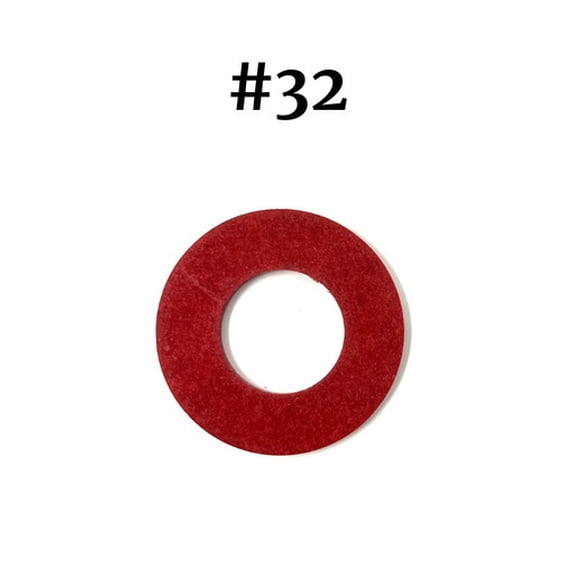 #32 Fiber Commercial Meat Grinder Washer for Hobart (4-Pack) | 2" OD X 1" ID X .125" Thick