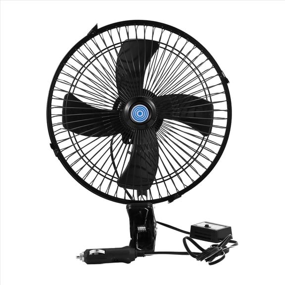 New Arrivals 10 Inch 12V Car Electric Fan Adjustable Speed Oscillating Cooling Fans with Clip for Home Travel Truck