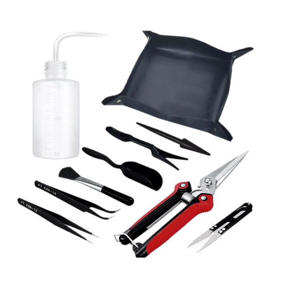 Kit Herramientas De Jardín Con Tijeras De Podar Negro