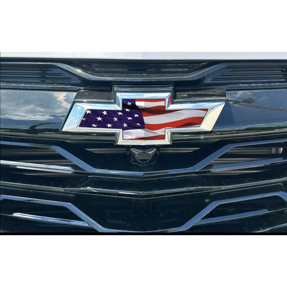 Chevy Equinox American Flag Grille Gate Bowtie Emblem Overlay Decals 2018-2026 Set of 2