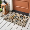thumbnail image 4 of Rectangle Area Rugs 2 x 3 Ft, Cobblestones Non-Slip Residential Carpet, Gravel Rock Natural Stones Pattern Art Indoor Crawling Mats Runner Rugs for Living Room/Dining Room/Bedroom, 4 of 8