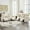 Beige-5seats, variant on Power Recliner Sofa for Living Room,Black Faux Leather Electric Home Theater Seating Reclining Sofa Couch with Flipped Middle Backrest,LED Light,USB Port,Cup Holder,Hidden Arm Storage