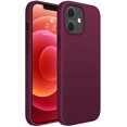 thumbnail image 1 of HTOOQ Compatible with iPhone 12 Mini Case 5.4 inch(2020),Liquid Silicone Case Gel Rubber Full Body Protection Shockproof Drop Protection Case(Wine Red)Wine Red, 1 of 7