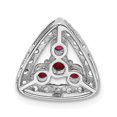 thumbnail image 4 of 14k WhiteGold Lab Grown Diamond Si1 Si2 G H I Lab Crtd Ruby Triangle Pendant Necklace Measures 13.36x14.01mm Wide 6.56mm, 4 of 6
