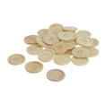 thumbnail image 2 of Abbracc 30x Wooden Buttons Unpainted 4 Holes Solid Fastener for Sewing Craft Hat beige, 2 of 9