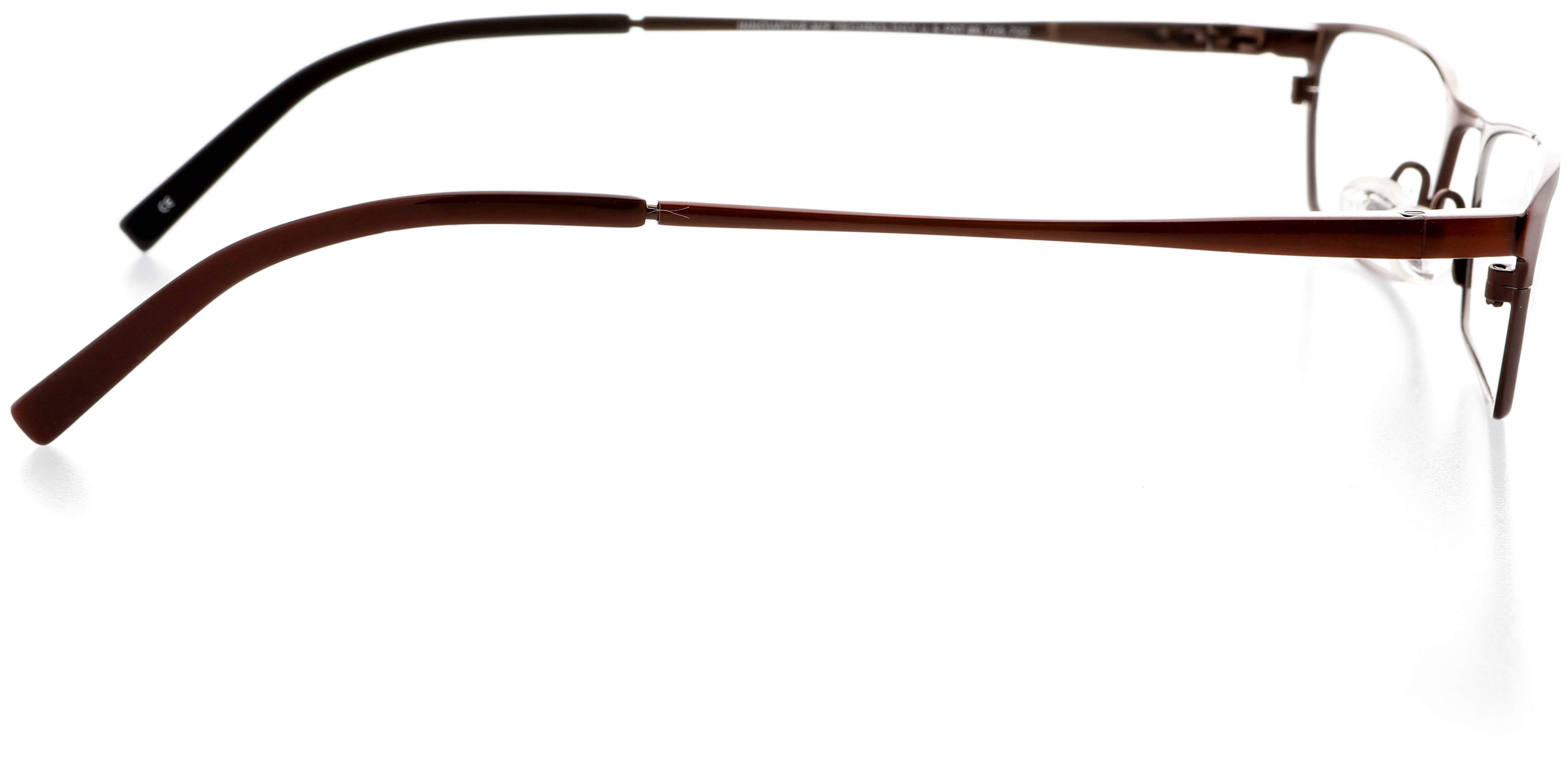Unisex Optical Eyewear - Rectangle Shape, Metal Full Rim, Red Lust