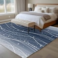 thumbnail image 4 of Navy Blue Ombre Area Rugs 6'x9', Washable Small Throw Rugs for Kitchen Dining room, Modern Abstract Striped Polka Dots Indoor Outdoor Rug Non-Slip Low Pile Carpet Runner Reversible Floor Mats, 4 of 8