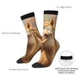 thumbnail image 4 of KLL Rainbow White Horse Print Cool Socks Men's Women's Crew Socks Funny Crazy Novelty Stockings, 4 of 6