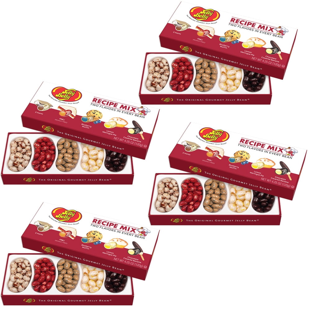 (Set/4) Jelly Belly Recipe Mix Two Flavors In Every Bean 17 Ounces Candy