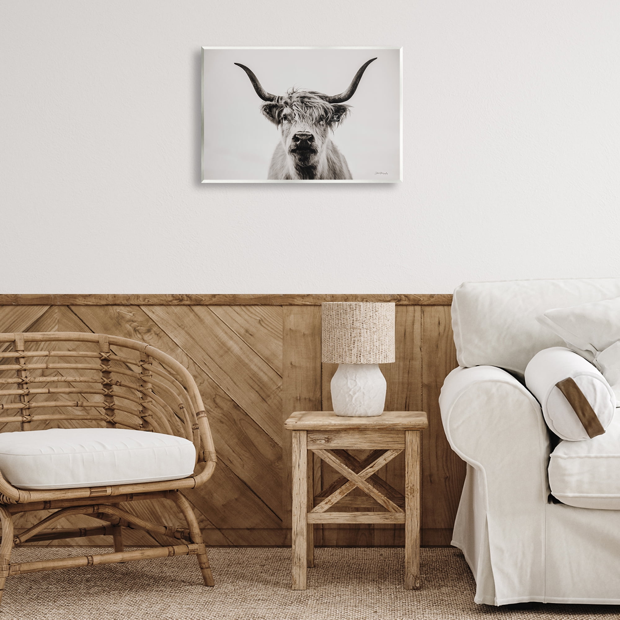 Stupell Industries Calm Cattle Portrait Animals & Insects Photography Unframed Art Print Wall Art, 19 x 13