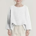 thumbnail image 5 of Asxite Toddler Tops Long Sleeve Sweatshirt Casual Loose Solid Crew Neck Fall Winter, 5 of 7