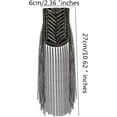 thumbnail image 2 of 2 Pieces Metal Tassel Shoulder Badge Brooch Pins Epaulettes Used for Stage Costumes Dance Wear Patches (Black), 2 of 7