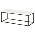 thumbnail image 5 of Evelyn&Zoe Artur Rectangular Coffee Table with Faux Marble Top, Blackened Bronze, 5 of 7