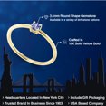 thumbnail image 5 of Gem Stone King 10K Yellow Gold Blue Tanzanite Solitaire Engagement Ring for Women (0.18 Cttw, Round 3.5MM, Gemstone December Birthstone, Size 7), 5 of 6