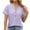 Purple, variant on Plebaso Womens Dressy Casual Blouses V Neck Short Sleeve Shirts Business Casual Tunics Office Work Clothes