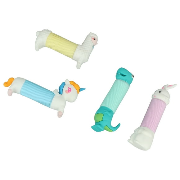 Autism Pop Tubes, Anxiety Relief Stretchy Expandable 4pcs Pop Tubes Toys  For ADHD