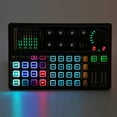 thumbnail image 4 of Sound Mixer Board, Colorful Light Voice Changer Sound Card, Audio Mixer Sound Mixing DJ Console 12 Modes 16 Sound Effects For Music Recording Karaoke Singing, 4 of 8