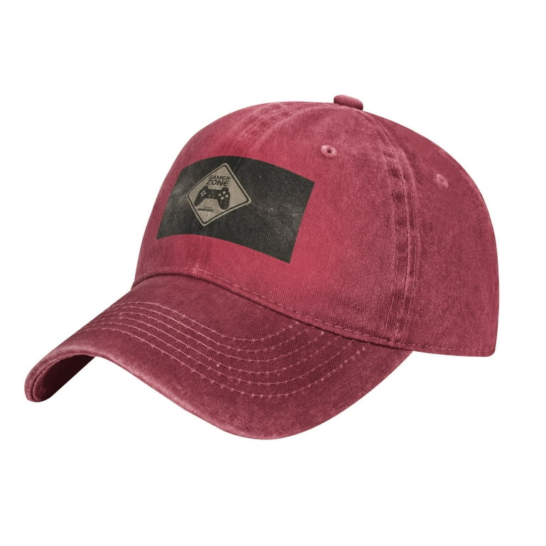 ZICANCN Mens Hats Unisex Baseball Caps-Retro Gaming Area Warning Hats for  Men Baseball Cap Western Low Profile Hats Fashion