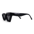 thumbnail image 3 of Womens Thick Angular Bevel Rim Geometric Cat Eye Sunglasses All Black, 3 of 4