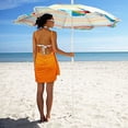 thumbnail image 4 of Brybelly Backless Beach Dress Wrap, Blue, 4 of 7
