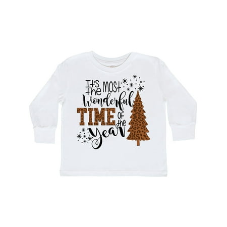 

Inktastic Christmas It s the Most Wonderful Time of the Year Cheetah Gift Toddler Boy or Toddler Girl Long Sleeve T-Shirt