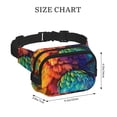 thumbnail image 4 of Fotbe Colorful Parrot Jungle Dream Cangurera Cuadrada con Estampado de Doble Capa, Bolsa de Cintura Ajustable Mini para Hombres y Mujeres, 4 of 9