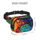 thumbnail image 4 of Fotbe Colorful Parrot Jungle Dream Cangurera Cuadrada con Estampado de Doble Capa, Bolsa de Cintura Ajustable Mini para Hombres y Mujeres, 4 of 9